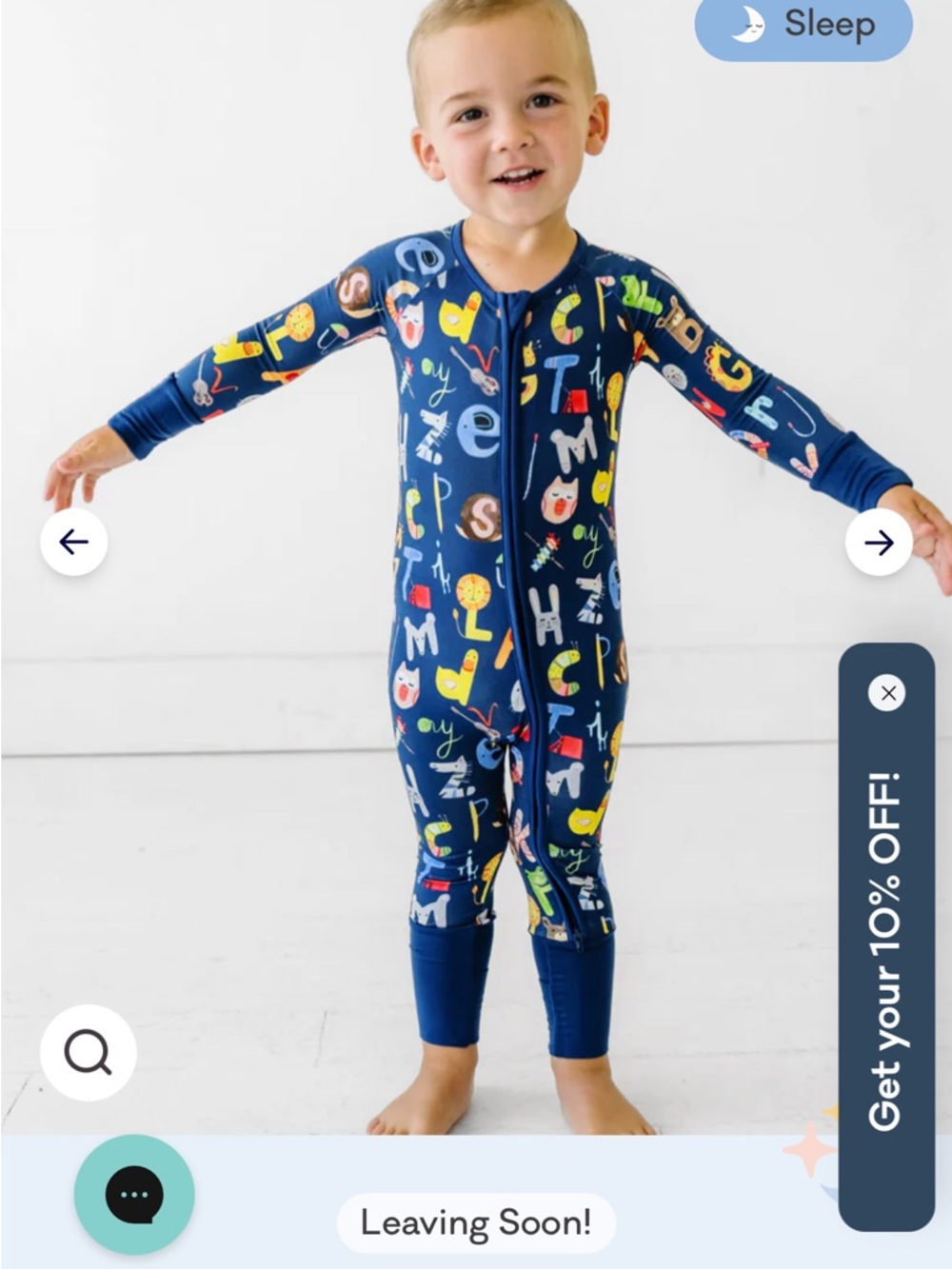 NIP Little Sleepies Alphabet Friends Zippy